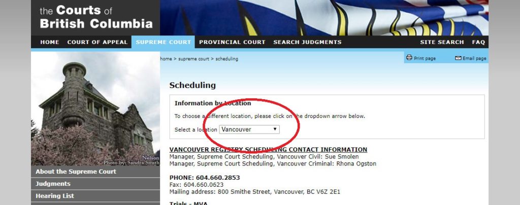 Choose the correct court for your family law case in BC.